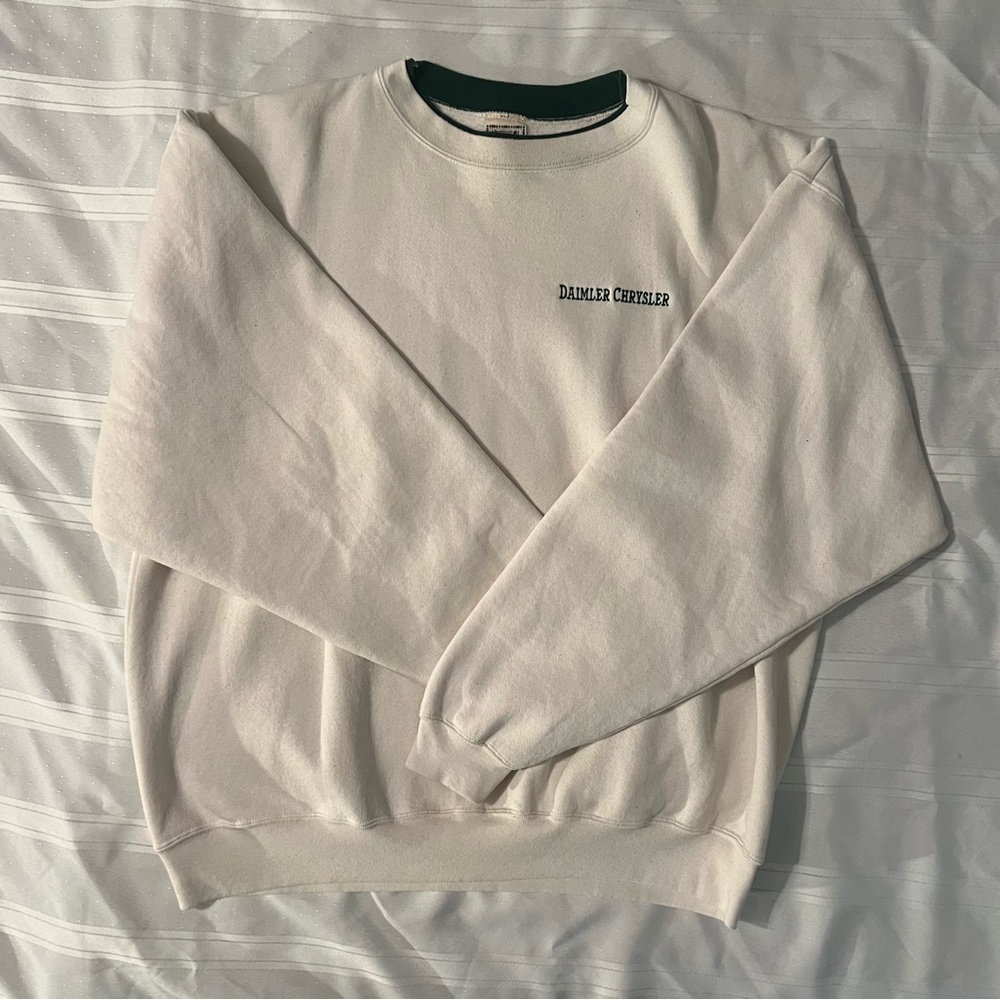 Vintage Alore Men’s Daimler Chrysler Cream Crewneck (Size XXL)